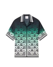画像1: CASABLANCA Gradient Monogram Short-Sleeve Silk Shirt (1)