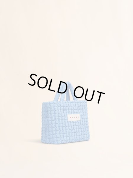 画像2: MARNI マルニ ブルー  Puff スモールトートバッグ (2)