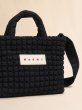 画像2: MARNI マルニ  ブラック Puff スモールトートバッグ (2)