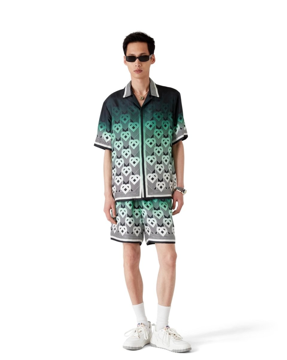 画像2: CASABLANCA Gradient Monogram Short-Sleeve Silk Shirt (2)