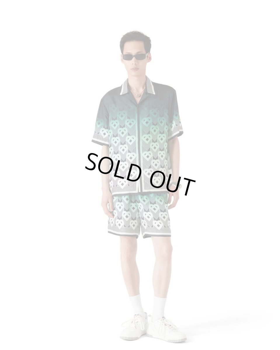 画像2: CASABLANCA Gradient Monogram Short-Sleeve Silk Shirt (2)