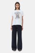 画像4: GANNI ガニー White Basic Jersey Leopard Relaxed T-shirt (4)