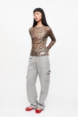 画像5: GANNI ガニー Leopard Printed Mesh Long Sleeve Blouse (5)