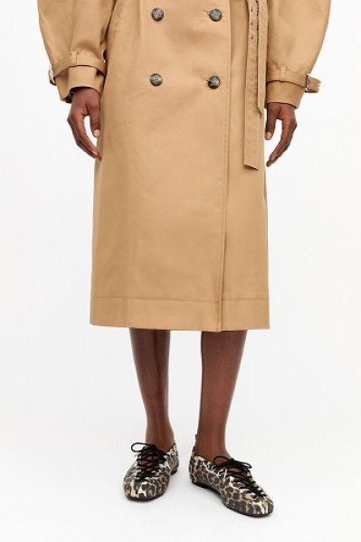 画像5: GANNI ガニー  ヒョウ柄デニムレースアップバレリーナ (5)