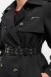 画像6: GANNI ガニー Black Heavy Twill Midi Trench Coat (6)