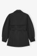 画像2: GANNI ガニー Black Heavy Twill Midi Trench Coat (2)