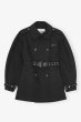 画像1: GANNI ガニー Black Heavy Twill Midi Trench Coat (1)