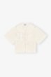 画像3: GANNI ガニー Ivory Stretch Cotton Blouse (3)