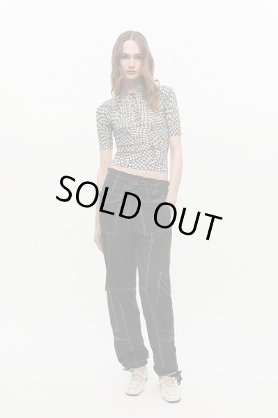 画像4: GANNI ガニー Sheer Cotton Printed Polo Shirt (4)