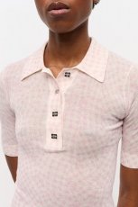 画像5: GANNI ガニー Sheer Cotton Printed Polo Shirt (5)