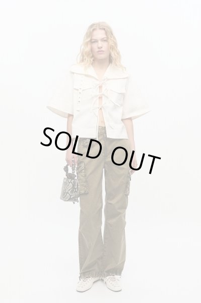 画像5: GANNI ガニー Ivory Stretch Cotton Blouse (5)