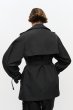 画像5: GANNI ガニー Black Heavy Twill Midi Trench Coat (5)