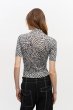 画像5: GANNI ガニー Black Sheer Cotton Printed Polo Shirt (5)
