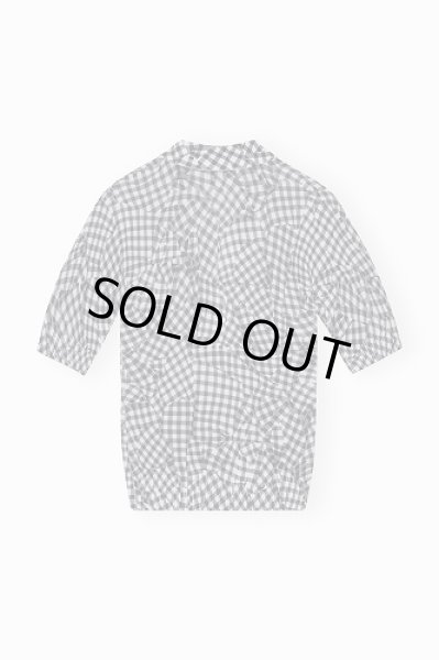 画像2: GANNI ガニー Sheer Cotton Printed Polo Shirt (2)