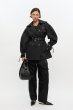 画像4: GANNI ガニー Black Heavy Twill Midi Trench Coat (4)