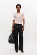 画像4: GANNI ガニー Black Sheer Cotton Printed Polo Shirt (4)