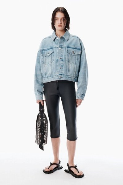 画像1: alexanderwang　インディゴデニム クリップ トラッカージャケット (1)