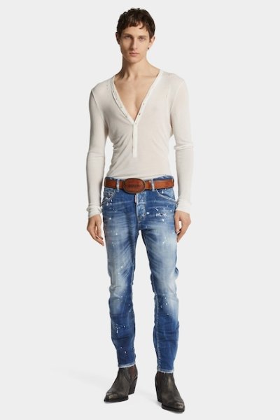 画像3: DSQUARED2 Medium Spots Wash Skater Jeans (3)