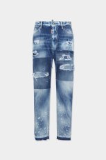 画像1: DSQUARED2　Medium Ripped Wash London Bro Jeans (1)