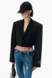 画像2: alexanderwang　ブラック ウールブレンド ローエッジ ブレザー (2)