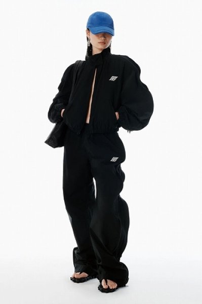 画像1: alexanderwang　ブラック オーバーサイズ トラックジャケット (1)