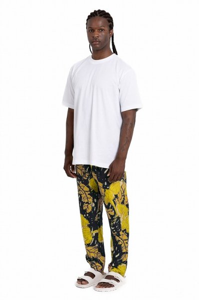 画像3: BANANATIME  TAPERED 2 PANT AUTUMN LEAVES NAVY YELLOW (3)