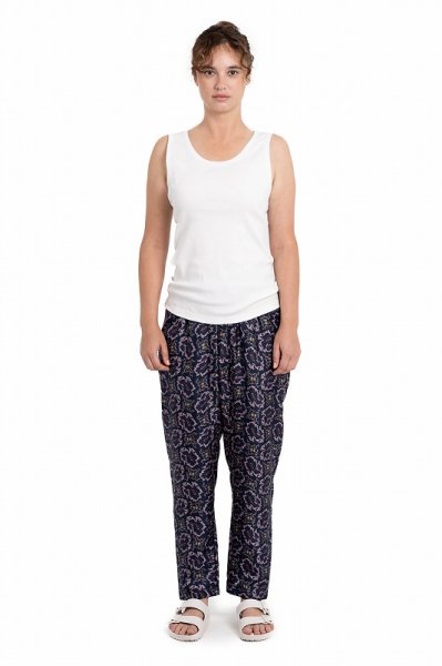 画像5: BANANATIME  EASY PANT PAISLEY FISH NAVY PINK (5)