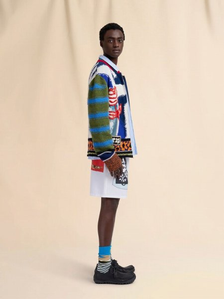 画像5: MARNI  ライトブルー ポプリン製ストライプボウリングシャツ (5)