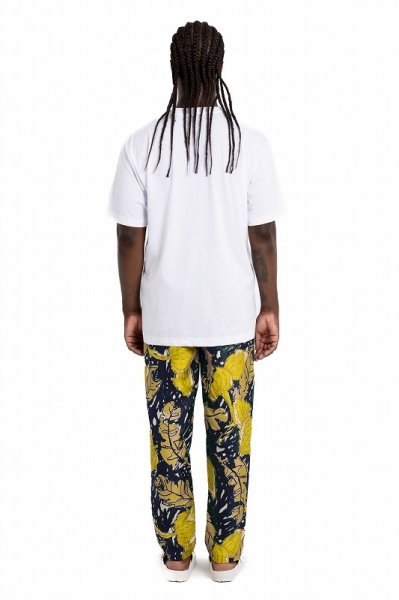 画像4: BANANATIME  TAPERED 2 PANT AUTUMN LEAVES NAVY YELLOW (4)