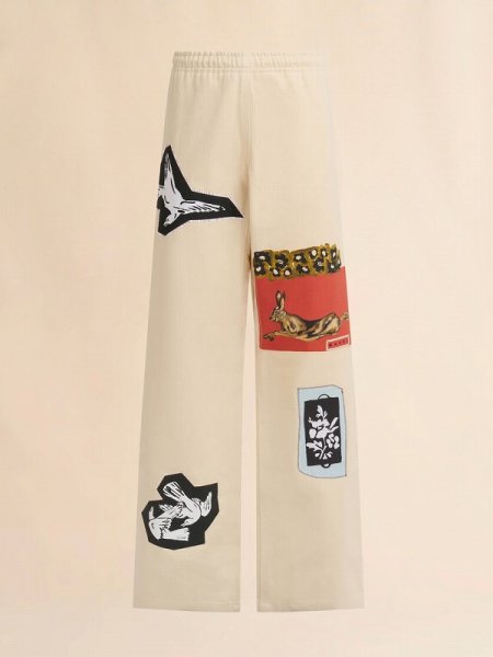 画像1: MARNI  クリーム オーガニックブルデニムパンツ (1)