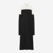 画像1: th products TARO HORIUCHI  Mix Cut Dress / white × black (1)