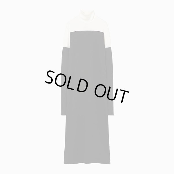 画像1: th products TARO HORIUCHI  Mix Cut Dress / white × black (1)