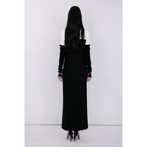 画像6: th products TARO HORIUCHI  Mix Cut Dress / white × black (6)