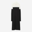 画像2: th products TARO HORIUCHI  Mix Cut Dress / white × black (2)