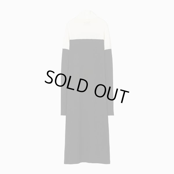 画像2: th products TARO HORIUCHI  Mix Cut Dress / white × black (2)