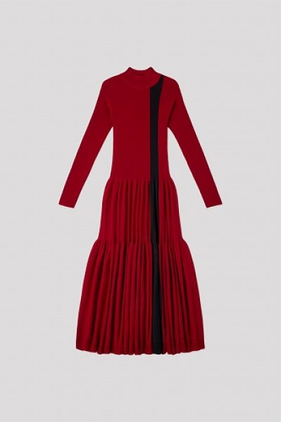 画像1: CFCL CASCADES MOCKNECK LONG SLEEVE DRESS (1)
