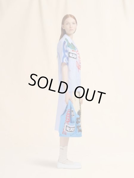 画像5: MARNI  ブルー ポプリン製ストライプボウリングシャツ (5)