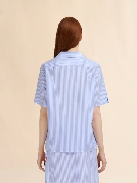 画像3: MARNI  ブルー ポプリン製ストライプボウリングシャツ (3)