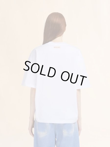 画像3: MARNI  ホワイト オーガニックコットン製Tシャツ シャーリングディテール (3)