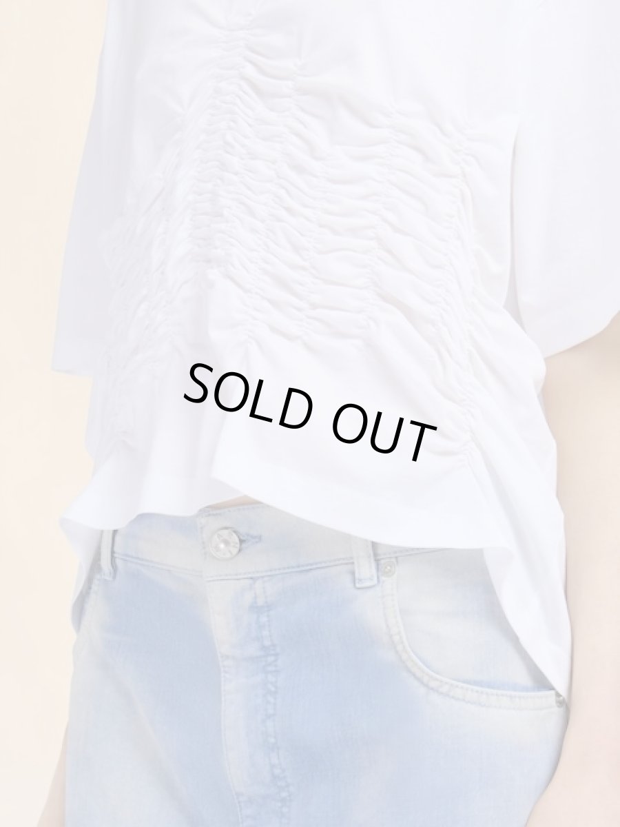 画像4: MARNI  ホワイト オーガニックコットン製Tシャツ シャーリングディテール (4)