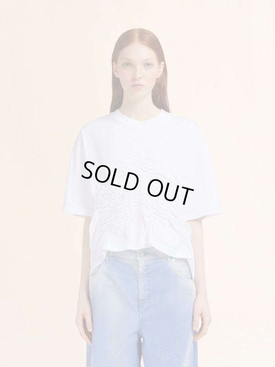 画像2: MARNI  ホワイト オーガニックコットン製Tシャツ シャーリングディテール (2)