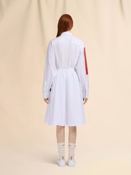 画像3: MARNI  ホワイト ポプリン製Aラインスカート (3)