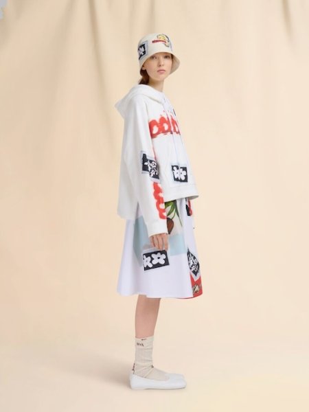 画像5: MARNI  ホワイト コットン製Tシャツ プリントとパッチ入り (5)