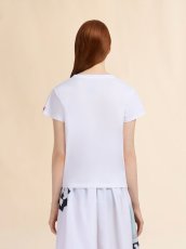 画像3: MARNI  ホワイト コットン製Tシャツ プリントとパッチ入り (3)