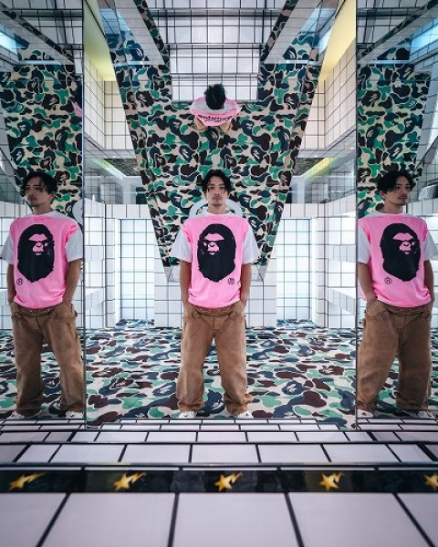 画像3: SAINT Mxxxxxx  × A BATHING APE® BAPE_SS TEE/HANDPRINT (3)