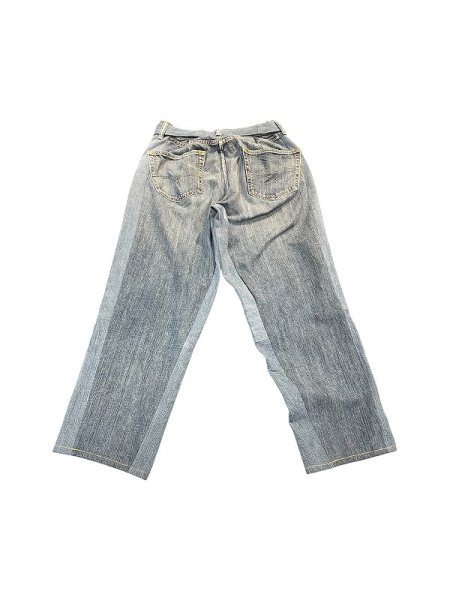 画像2: SEEALL RECONSTORUCTED BELT BAGGY PANTS（再構築商品） (2)