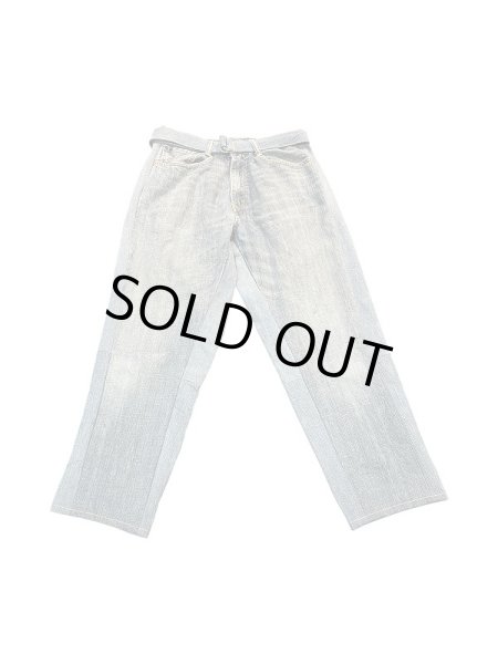画像1: SEEALL RECONSTORUCTED BELT BAGGY PANTS（再構築商品） (1)