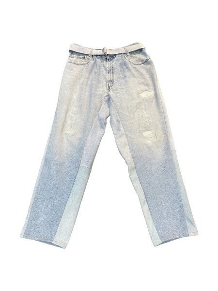 画像3: SEEALL RECONSTORUCTED BELT BAGGY PANTS（再構築商品） (3)