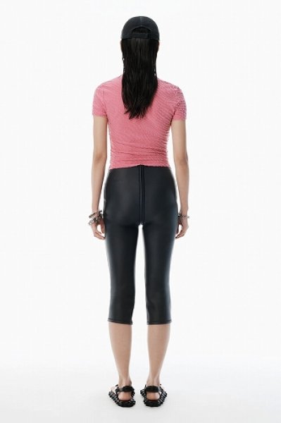 画像3: alexanderwang　ピンク ロゴ ジャカード シュランク ベビー tシャツ (3)