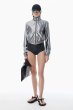 画像1: alexanderwang　グレー シュランク ジップアップ フーディー (1)